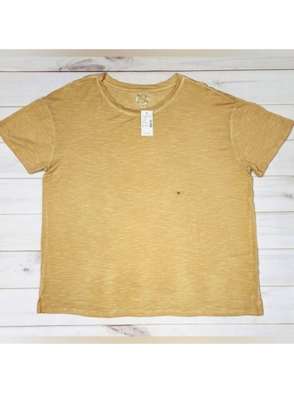 Maurices Burnout Mustard Yellow Tee Medium - New With Tags